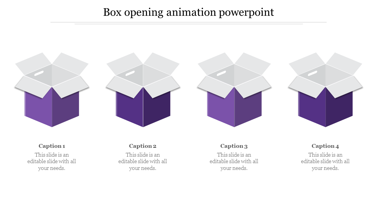 box opening animation powerpoint-4-Purple